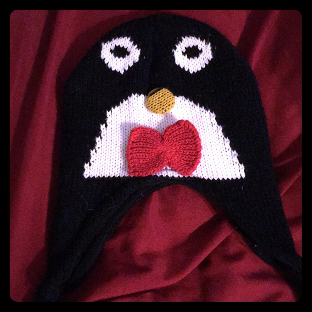 Handmade penguin hat.